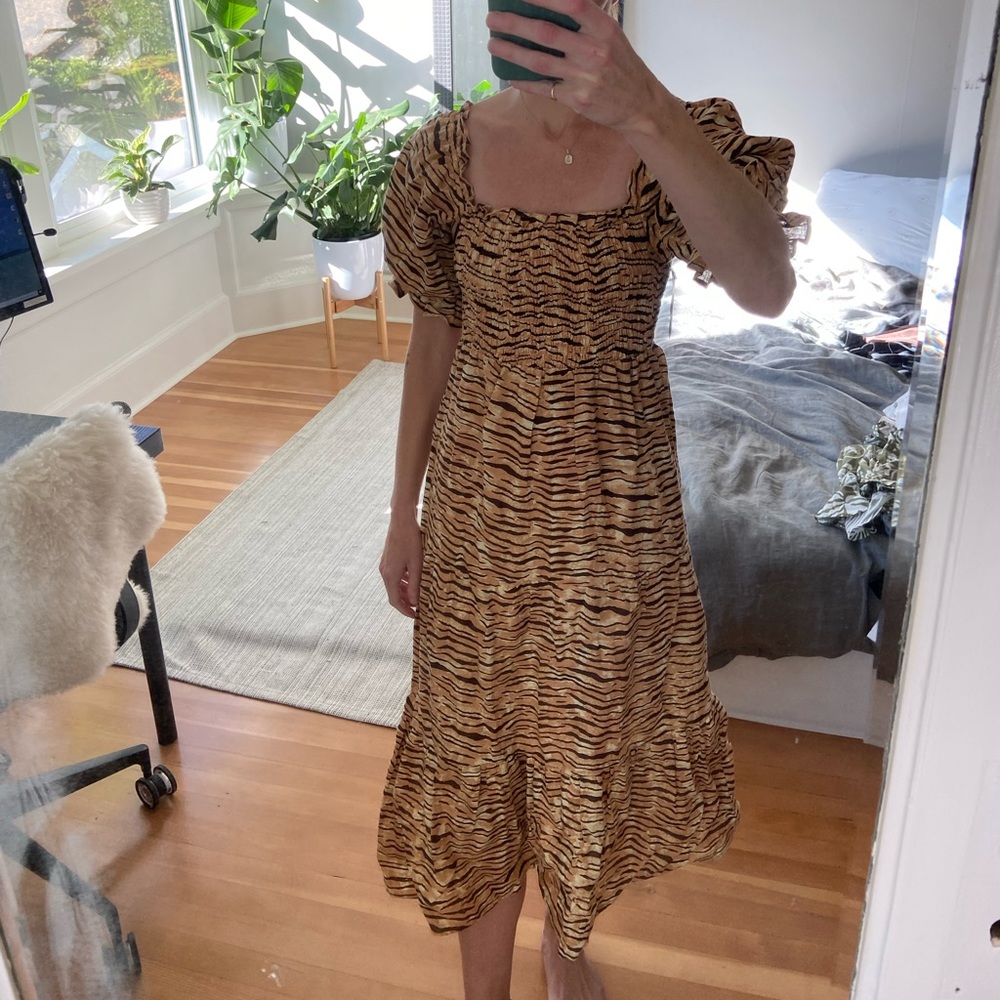 Faithful the Brand 100% linen midi dress